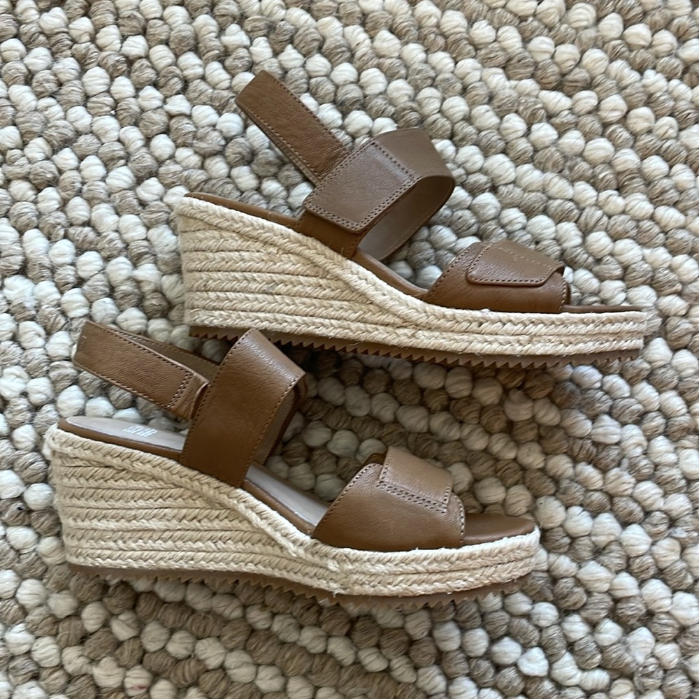 [NEW] Eileen Fisher Winnie Women’s Wedges Espadrille Sandals - Picture 4 of 5